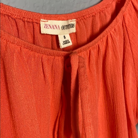 Zenana Outfitters Orange Crop Top - Picture 4 of 7